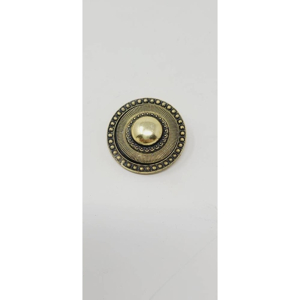 Vintage W. Germany women accessory round scarf clip gold tone